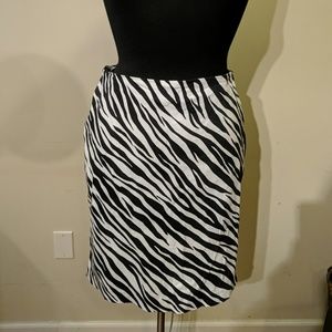 Zebra print pencil skirt